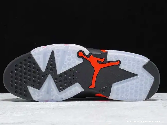 Official Maikesneakers Black Infrared Jordan Air OG Retro 6 384664-060 0504